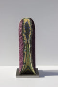 "Core" — Stele Sculpture with Layered Structure on a Steel Base