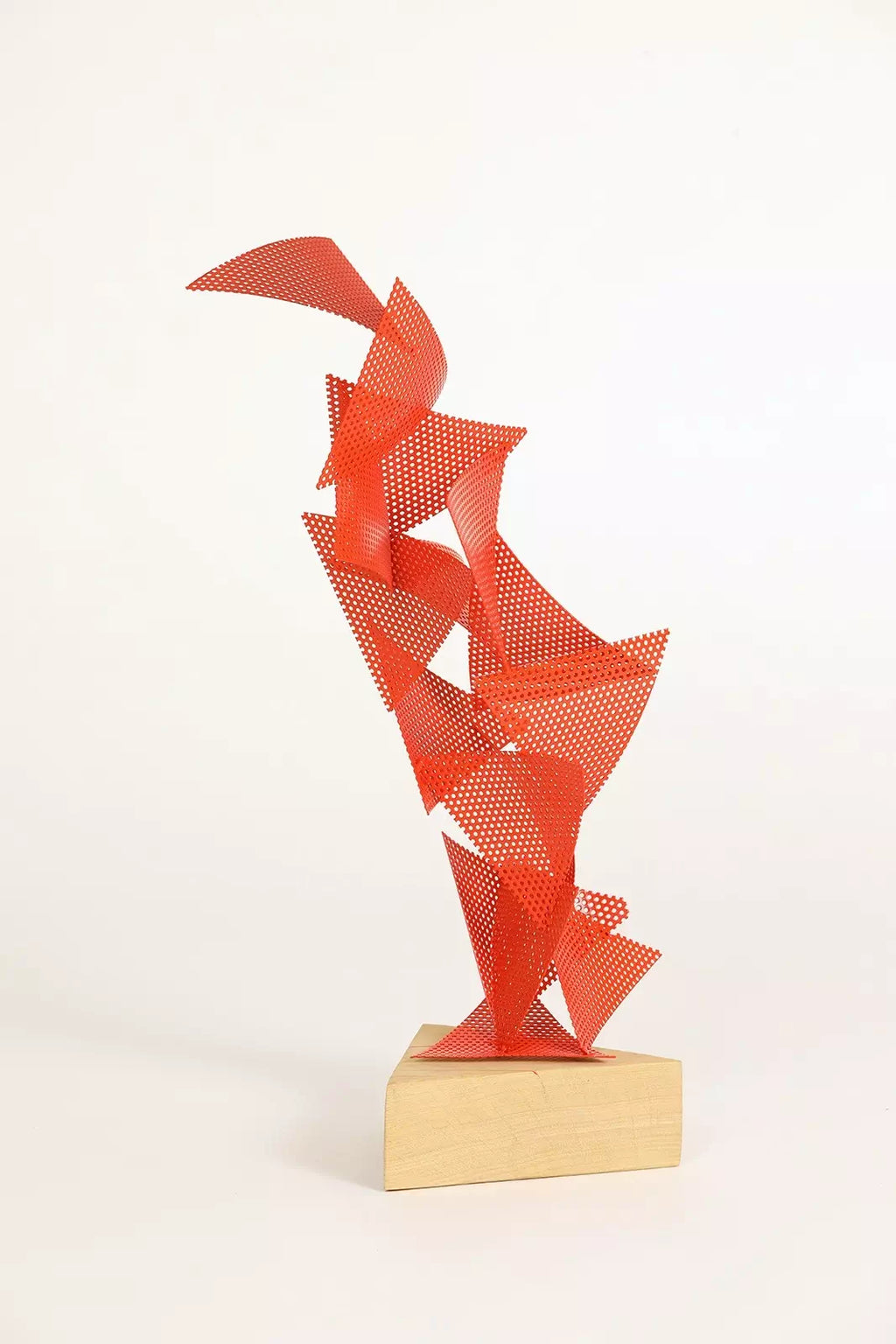 "Cascade" — Perforated Steel Sculpture