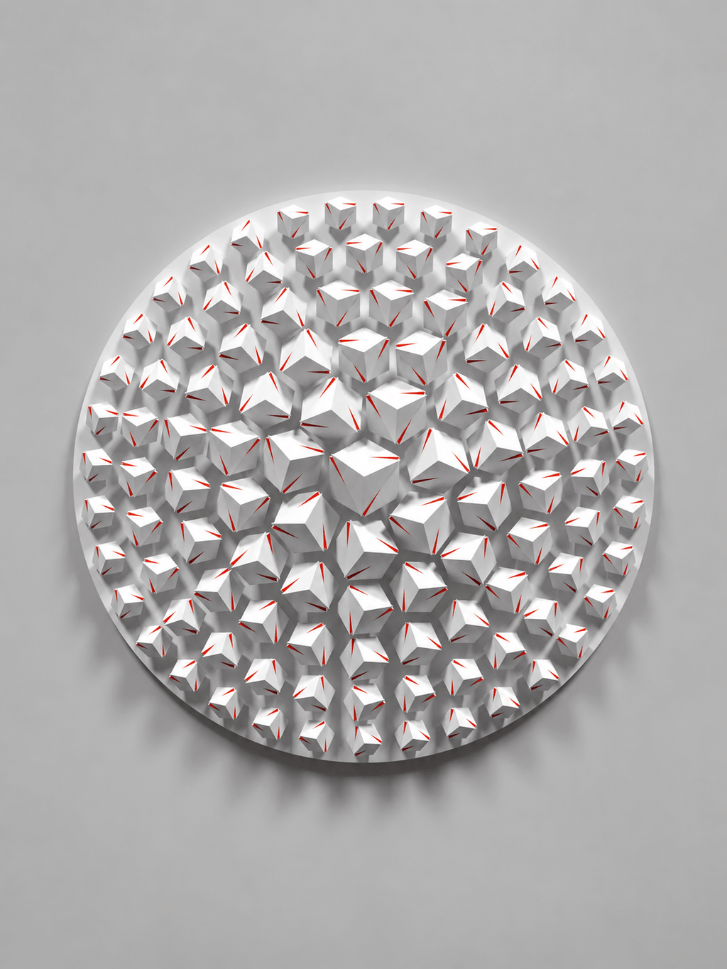 „Hejno“ — Geometrický kubistický nástěnný reliéf